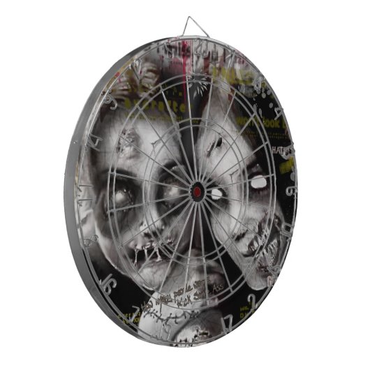 Zombiemädchen Dartscheibe (Vorderseite Links)