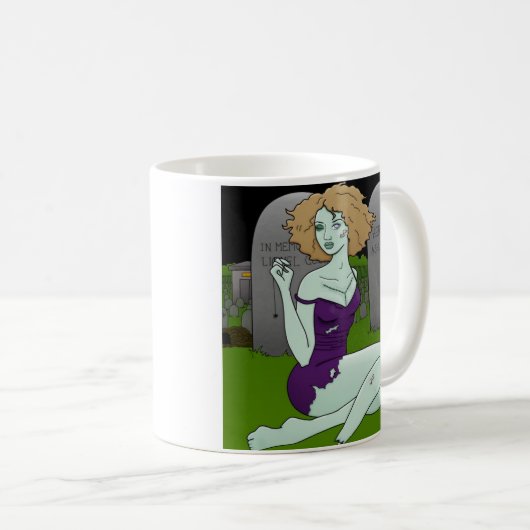 Zombiemädchen-Tasse Kaffeetasse (VorderseiteRechts)