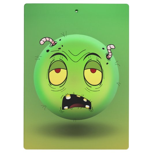 Zombiemoji-Blockhalter Klemmbrett (Rückseite)