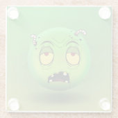 Zombiemoji-Glas Glasuntersetzer (Rückseite)