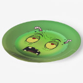 Zombiemoji-Pappteller Pappteller (Schrägansicht)