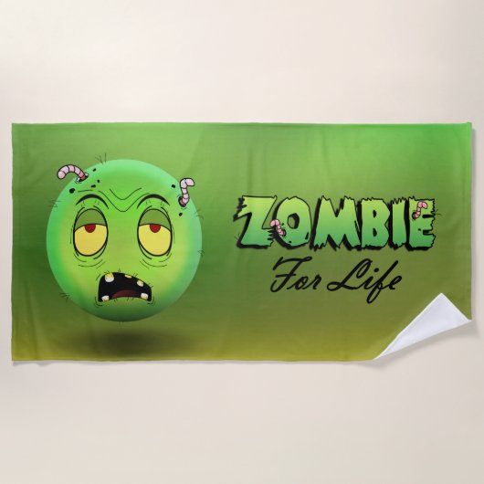 Zombiemoji-Strandhandtuch Strandtuch (Vorderseite)