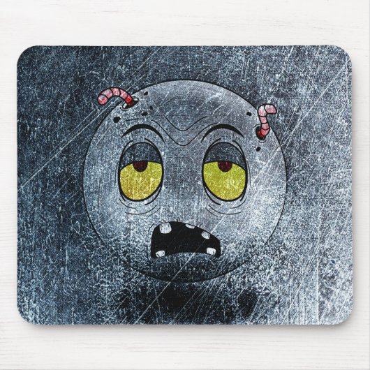 Zombiemoji Vintage Mousepad (Vorne)