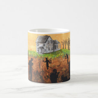 Zombien auf einem Bauernhof lebende tote Tasse