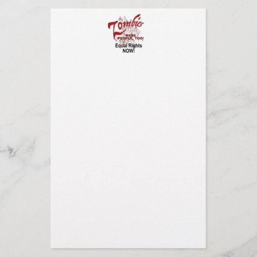 Zombien waren auch Menschen Briefpapier (Vorderseite)