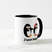 Zombiepenguin-Tasse mit Text Tasse (VorderseiteRechts)