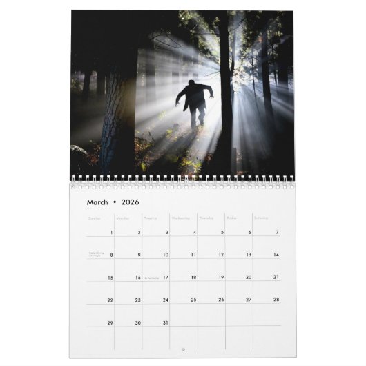 Zombies 2026 kalender (Mär 2026)