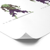 Zombies 8-Bit Pixel Art Poster (Ecke)