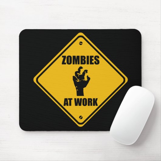 Zombies am Arbeits-Zeichen - Mousepads (Mit Mouse)