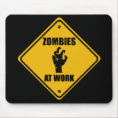 Zombies am Arbeits-Zeichen - Mousepads (Vorne)