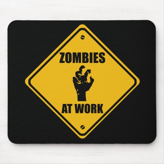 Zombies am Arbeits-Zeichen - Mousepads (Vorne)
