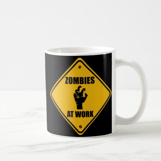 Zombies am Arbeits-Zeichen - Tasse (Rechts)