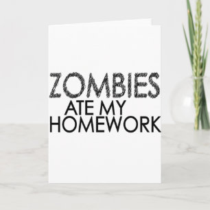 Zombies an meiner Hausaufgaben Karte