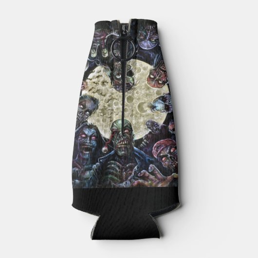 Zombies-Angriff (Zombie-Horde) Flaschenkühler (Rückseite)