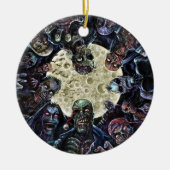 Zombies-Angriff (Zombie-Horde) Keramikornament (Vorne)