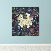 Zombies-Angriff (Zombie-Horde) Leinwanddruck (Insitu (Holzboden))