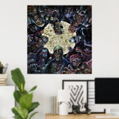 Zombies-Angriff (Zombie-Horde) Poster (Heimbüro)