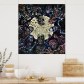 Zombies-Angriff (Zombie-Horde) Poster (Küche)