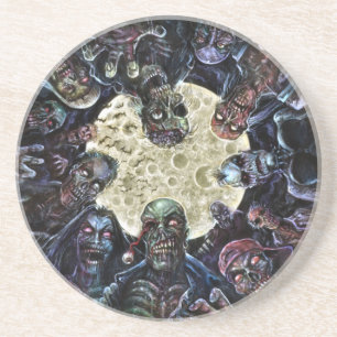 Zombies-Angriff (Zombie-Horde) Sandstein Untersetzer