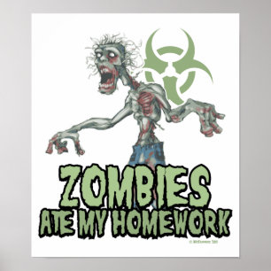 Zombies aßen meine Hausaufgaben Poster