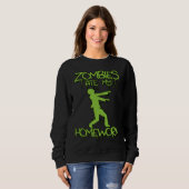 Zombies ate my Homework   Halloween or School Sweatshirt (Vorne ganz)