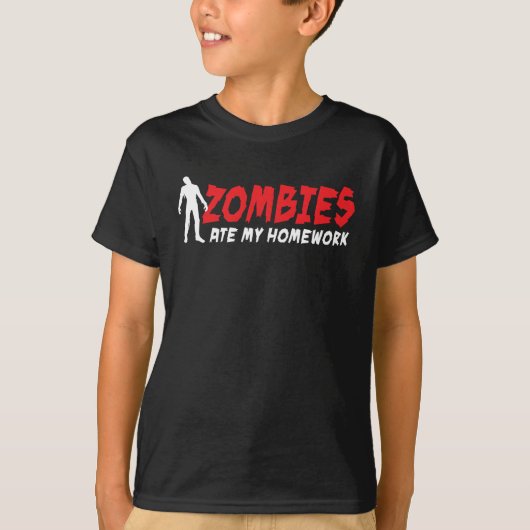 Zombies ate my homework T-Shirt (Vorderseite)