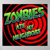 Zombies Ate My Neighbors Pixel Art Poster (Vorne)