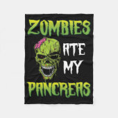 Zombies Ate My Pancreas Diabetes Awareness Hallowe Fleecedecke (Vorderseite)