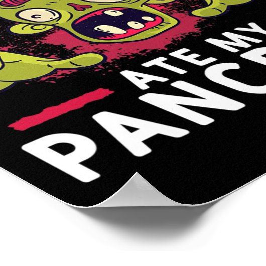 Zombies Ate My Pancreas Fun Pancrease Diabetes Rec Poster (Ecke)