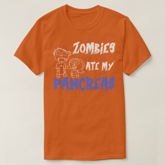 Zombies Ate My Pankreas Funny T1D Krieger Funny Di T-Shirt (Design vorne)