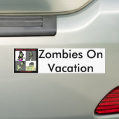 Zombies auf Ferien - vier Gesichter Autoaufkleber (Auf Auto)