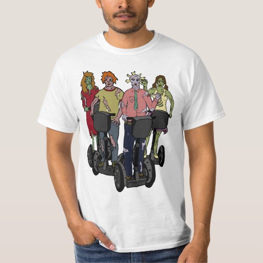 Zombies auf Segways 2, leichtes Shirt (Vorderseite)