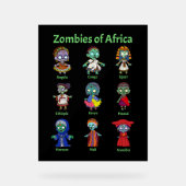 Zombies aus Afrika Acrylschild (Vorderseite)