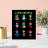 Zombies aus Afrika Acrylschild (Hochzeit)