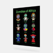 Zombies aus Afrika Acrylschild (Winkel)