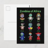 Zombies aus Afrika Postkarte (Vorne/Hinten)