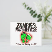 Zombies aus dem Weltraum! Postkarte (Stehend Vorderseite)