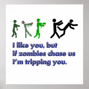 Zombies Ausflugsschild Poster