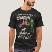 Zombies Beagle Niedlich Zombie T-Shirt (Vorderseite)