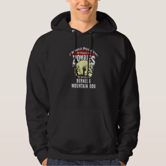 Zombies Bernese Mountain Dog Spooky Halloween   Hoodie
