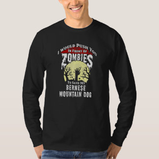 Zombies Bernese Mountain Dog Spooky Halloween T-Shirt
