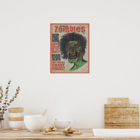 Zombies das Magazin Untot Poster (Küche)