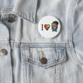 Zombies der Gehirn-I <3 sind überall! Button (Beispiel)