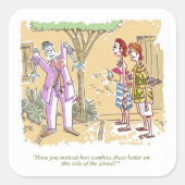 Zombies Dress Better Aufkleber (Vorderseite)