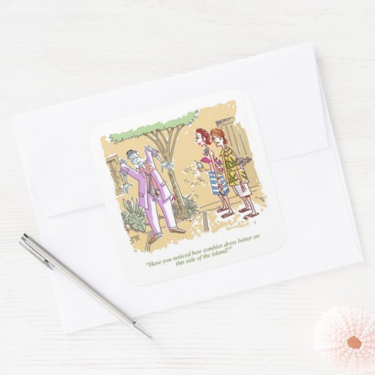 Zombies Dress Better Aufkleber (Umschlag)