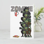 Zombies Einladung (Stehend Vorderseite)