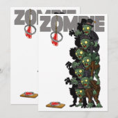 Zombies Einladung (Vorne/Hinten)