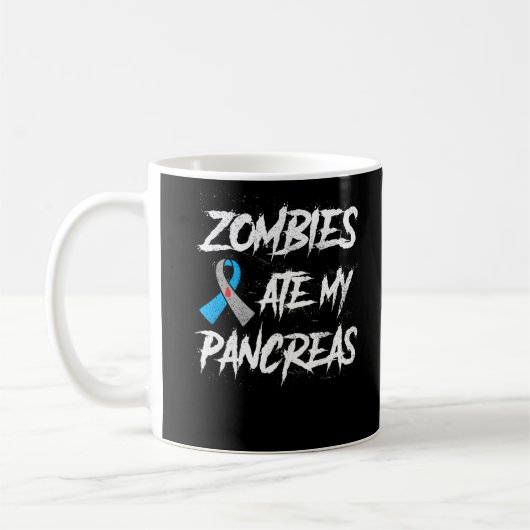 Zombies ernähren meine Bauchspeicheldrüse Typ 1 Di Kaffeetasse (Links)
