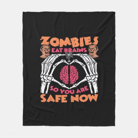 Zombies essen Brains Classic Fleecedecke (Vorderseite)