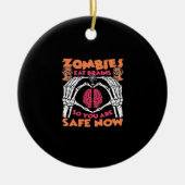 Zombies essen Brains Classic Keramik Ornament (Vorne)
